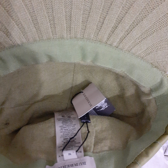 BURBERRY WOOL NOVA QUILT PEAK CAP MED HAT BRIGHT CAPER AUTHENTIC - Picture 4 of 11